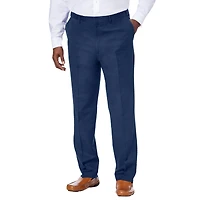 KingSize Big & Tall Linen Blend Plain Front Dress Pants