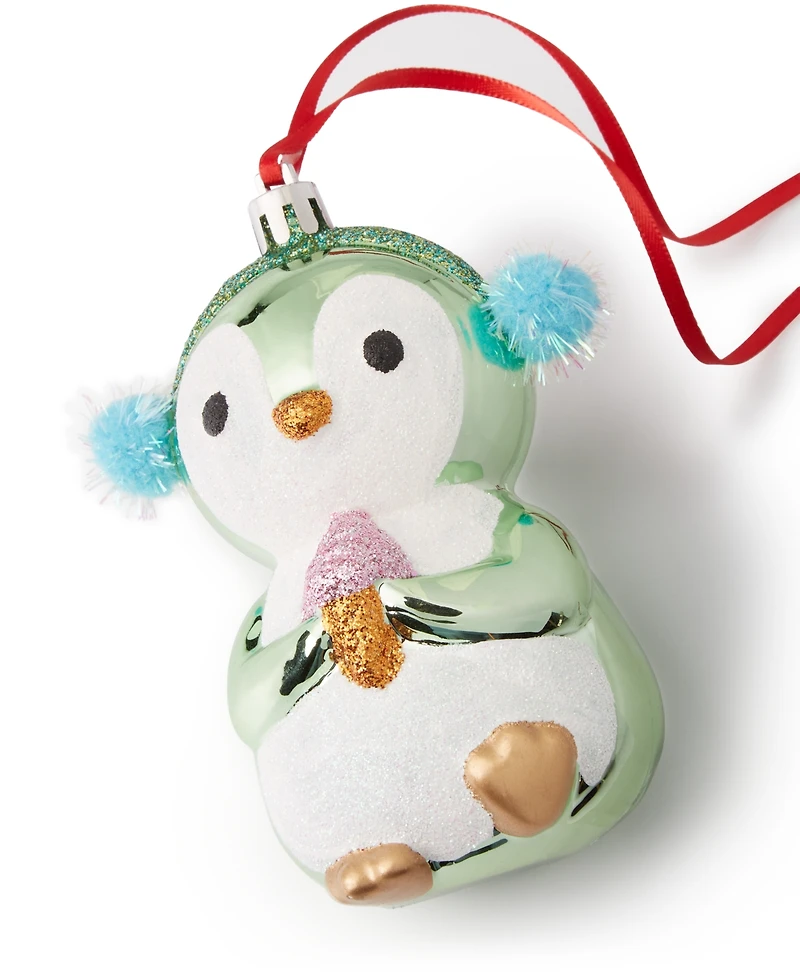 Holiday Lane Sugar Plum Penguin with Earmuffs Ornament, Exclusively at Macy's