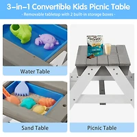 Streamdale Convertible Kids Outdoor Picnic Table with Umbrella