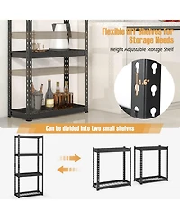 Pcs 4-Tier Metal Shelving Unit Heavy Duty Wire Storage Rack with Anti-slip Foot Pads