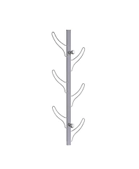 Coat Hat Rack Silver