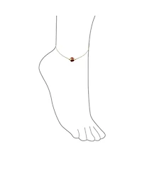Bling Jewelry Red Ladybug Garden Charm Anklet Link Ankle Bracelet Gold Plated Sterling Silver Adjustable 9 To 10 Inch With Extender