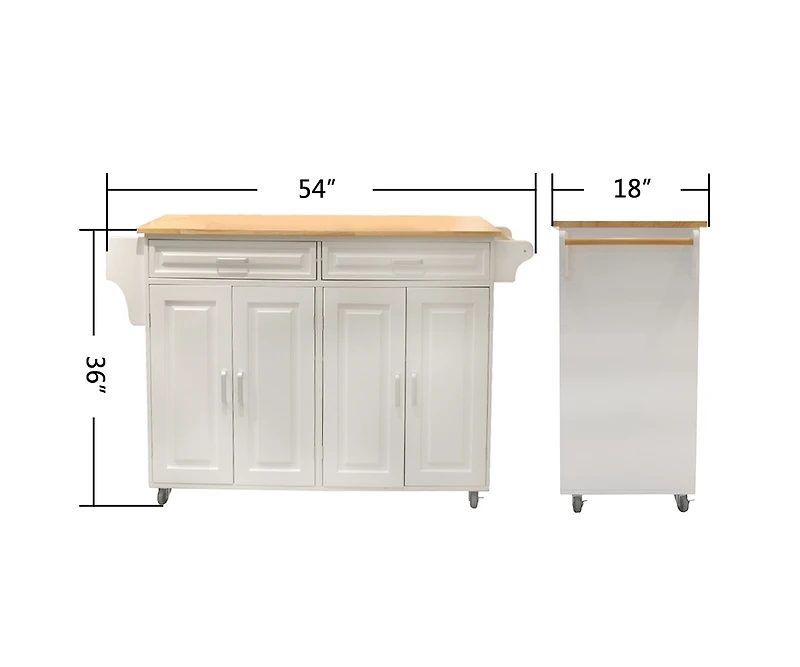Streamdale Mobile Kitchen Island with Luxury Design