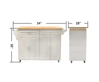 Streamdale Mobile Kitchen Island with Luxury Design