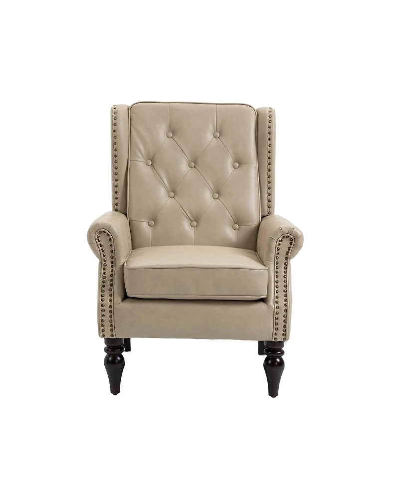 Simplie Fun Wood Frame Armchair, Modern Accent Chair Lounge Chair For Living Room