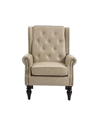 Simplie Fun Wood Frame Armchair, Modern Accent Chair Lounge Chair For Living Room