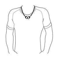 Bling Jewelry Biker Large Statement Chain Handcuff Necklace Black Or Stainless Steel Pendant 20 Inch