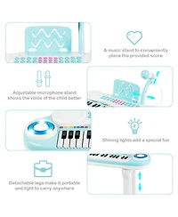 Costway 37-Key Kids Piano Keyboard Playset Electronic Organ Light
