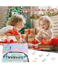 Costway 37-Key Kids Piano Keyboard Playset Electronic Organ Light