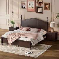 Streamdale White 3-Pc Queen Bed and Nightstands Set