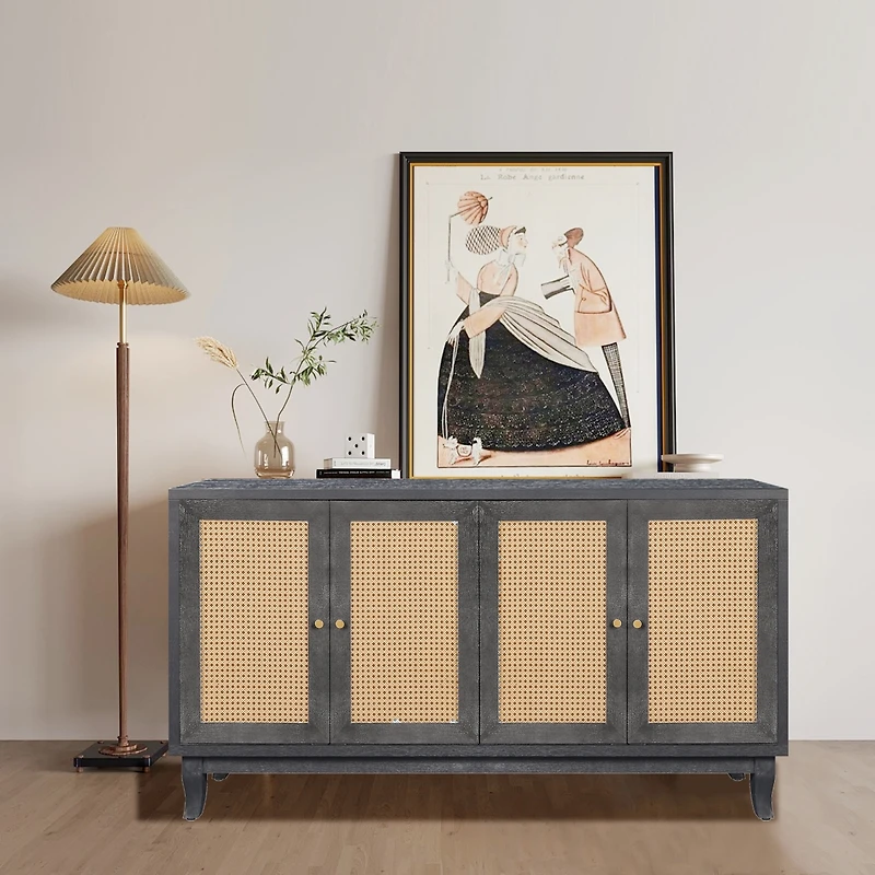 Streamdale Furniture Rattan Sideboard, Storage Cabinet, Console Table