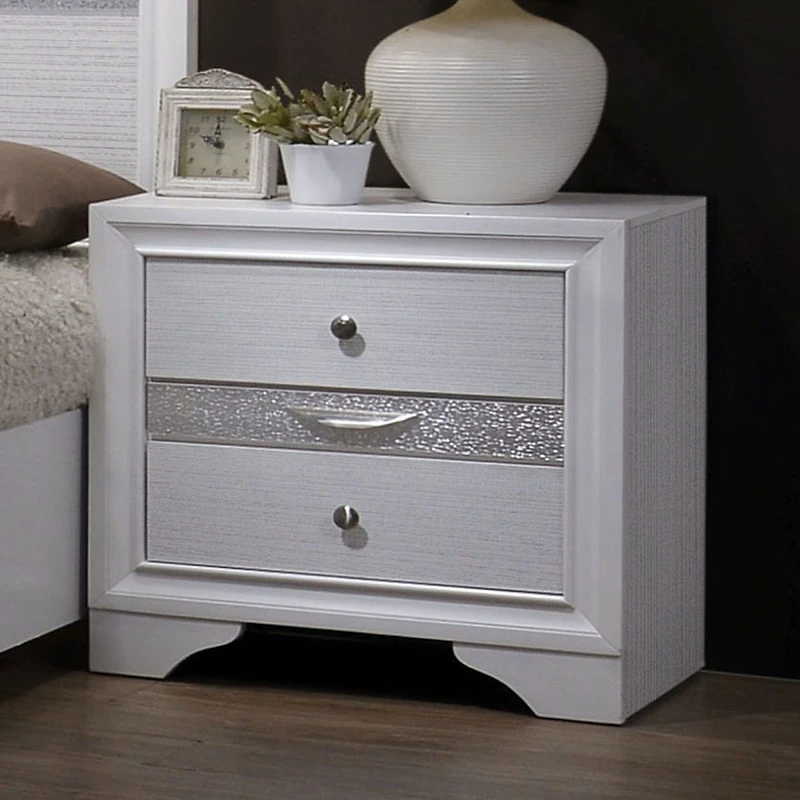 Streamdale Furniture Hidden Jewelry Drawer Nightstand Table