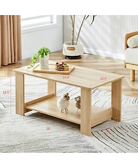 Streamdale Modern Rectangular Mdf Dining Table with Industrial Design