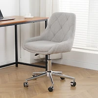 Streamdale Modern Teddy Fleece Dining Chair with Chrome Legs