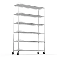 Simplie Fun Heavy Duty Nsf Metal Garage Storage Shelves, 6-Tier, 6000lbs