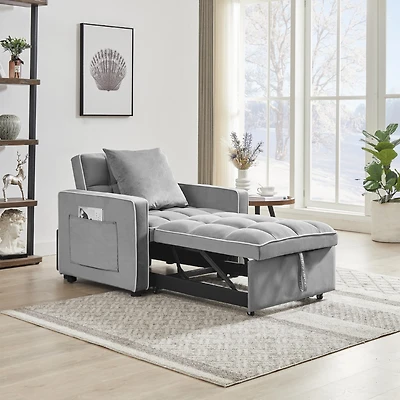 Streamdale Adjustable Folding Sofa Bed Chair - Grey
