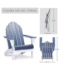 Aoodor Outdoor Folding Adirondack Chair