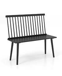 Entryway Bench for 2 Windsor Rubber Wood Dining Bench with Spindle Back