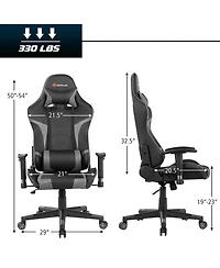 Massage Gaming Chair Reclining Swivel Racing Office Chair