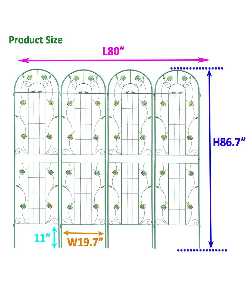 Streamdale Furniture Metal Garden Trellis Climbing Plant Support