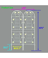 Streamdale Furniture Metal Garden Trellis for Climbing Plants Outdoor Support