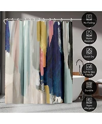 71x74 Abstract Shower Curtain - Somber by Pi Creative Art