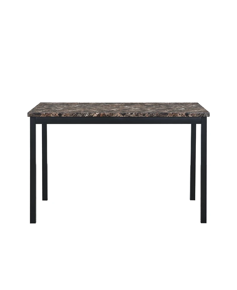 Streamdale Faux Marble Metal Dining Set (5 Pieces)