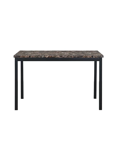 Streamdale Faux Marble Metal Dining Set (5 Pieces)
