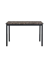 Streamdale Faux Marble Metal Dining Set (5 Pieces)