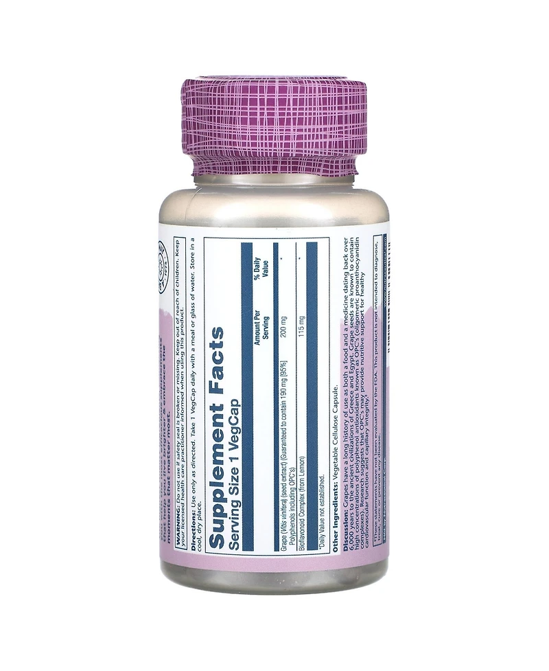 Solaray Vital Extracts Grape Seed 200 mg