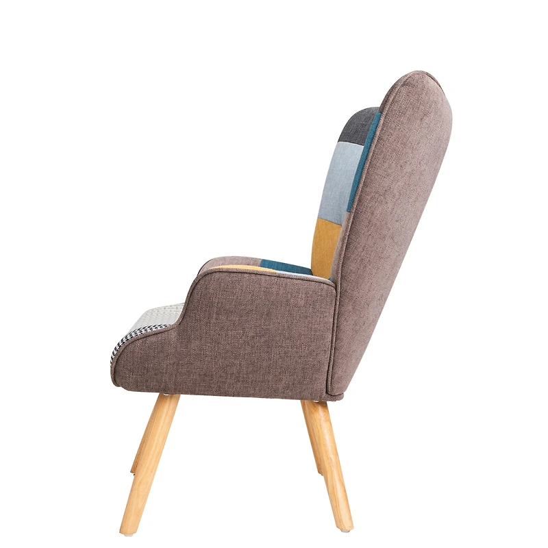 Streamdale Spliced Accent Chair and Ottoman Set