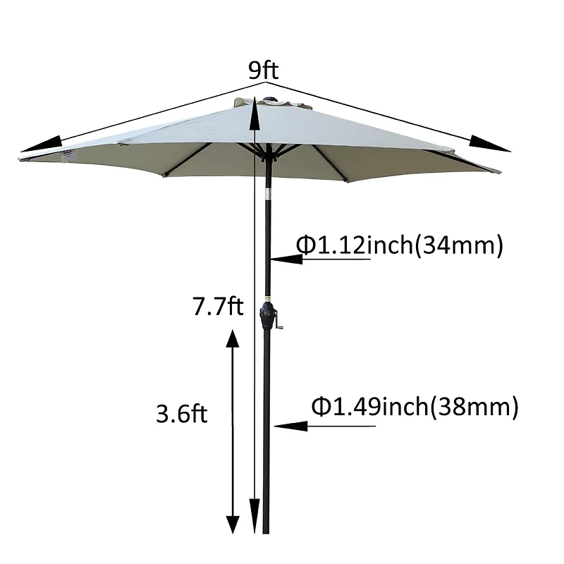 Streamdale 9FT Umbrella Frozen Dew
