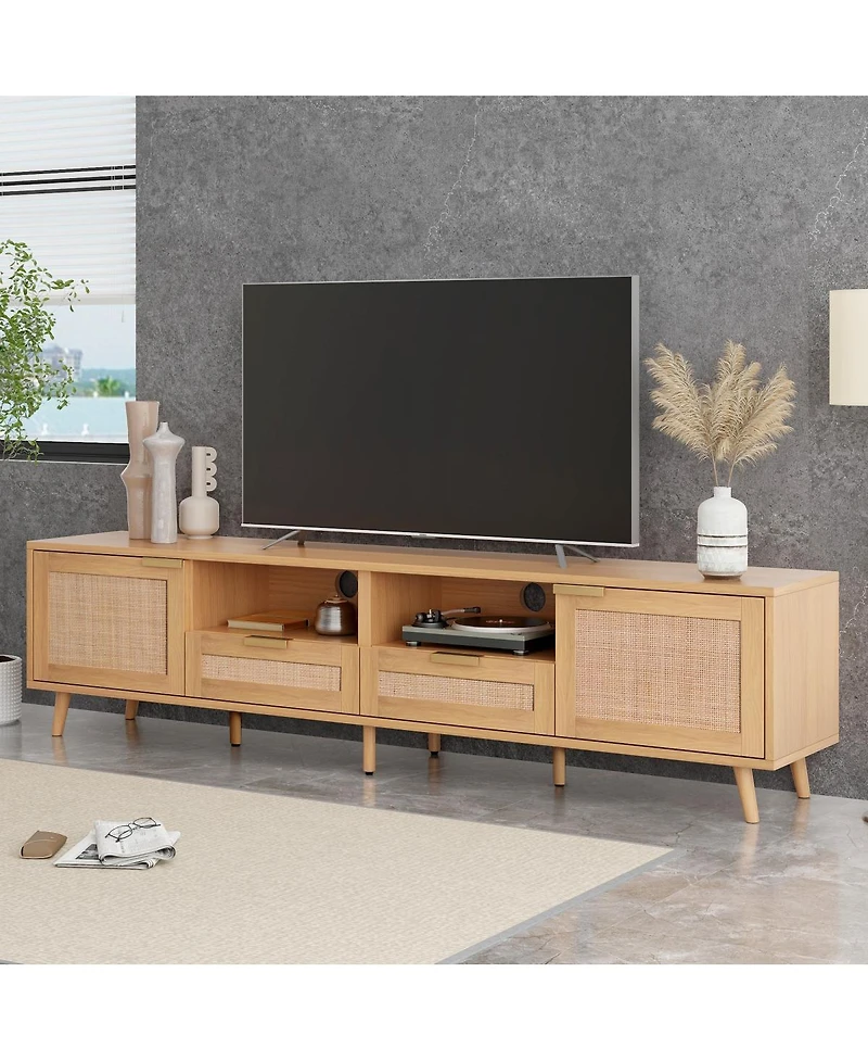 Streamdale Furniture Modern Farmhouse Tv Stand for 85" TVs