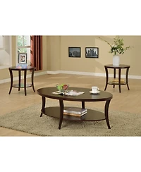 Streamdale Perth Contemporary Oval Shelf End Table, Espresso