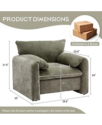 Streamdale Modern Chenille Armchair Lounge Chair