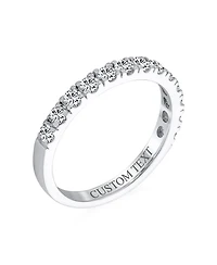 Bling Jewelry Cubic Zirconia Tiny Round Cz Half Eternity Ring Thin Band .925 Sterling Silver 1MM Stackable Rings
