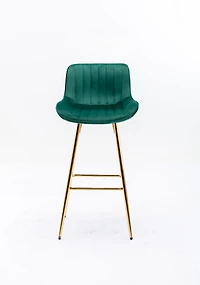 Streamdale Luxurious Velvet Bar Stools (Set of 2)