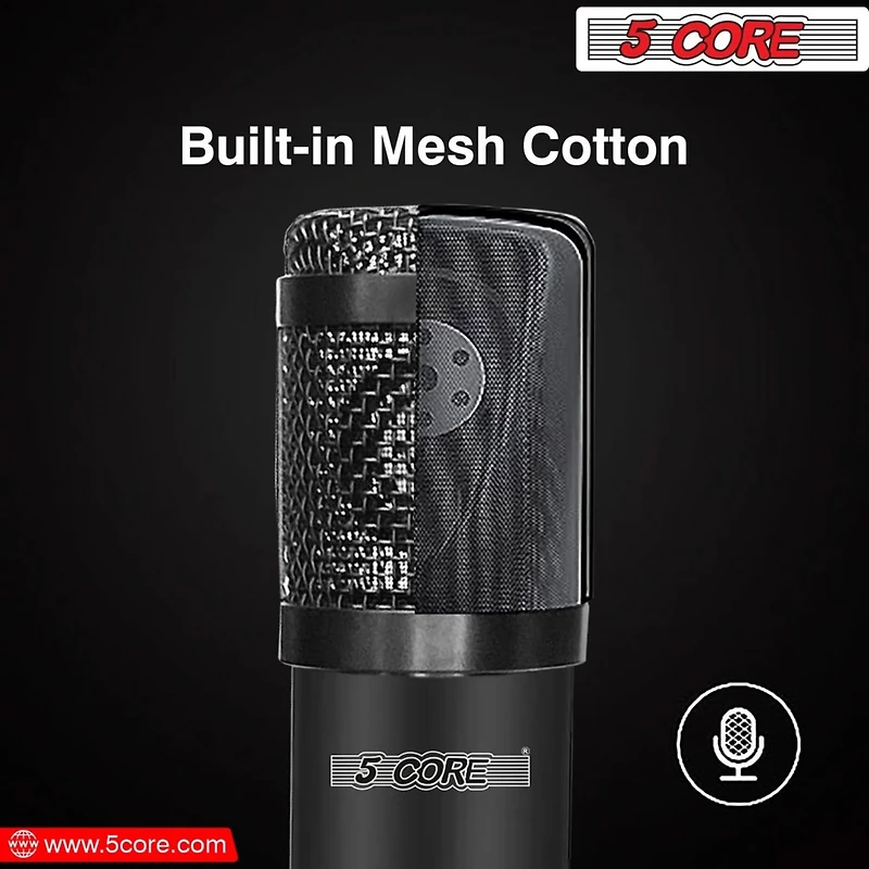 5 Core Podcast Equipment Bundle All in One Podcast Kit w Condenser Microphone Perfect for Recording Broadcasting Live Streaming - Rm 4 B