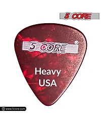 5 Core Celluloid Guitar Picks 12 Pack Heavy Gauge Plectrums for Acoustic Electric Bass Guitars G Pick H R 12PK