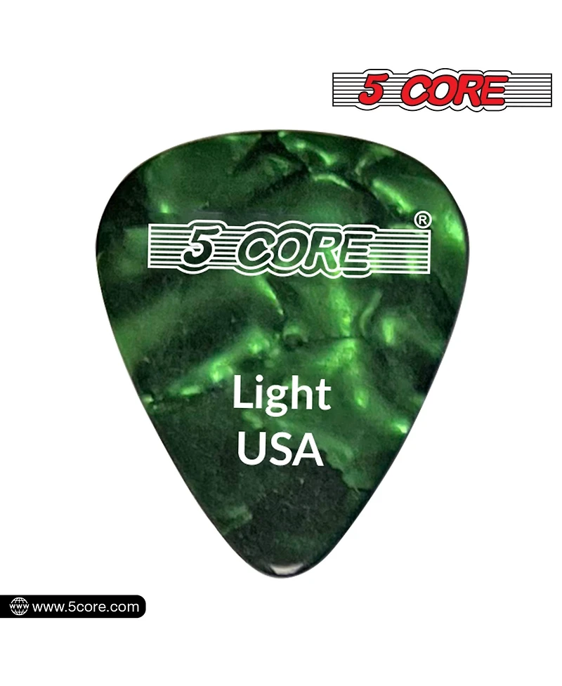5 Core Guitar Picks 12 Piece Celluloid Light Gauge 0.46mm Pick for Acoustic Electric Bass Guitar Natural Feel Warm Tone Puas Para Guitarra