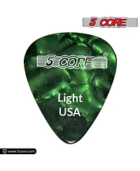 5 Core Guitar Picks 12 Piece Celluloid Light Gauge 0.46mm Pick for Acoustic Electric Bass Guitar Natural Feel Warm Tone Puas Para Guitarra