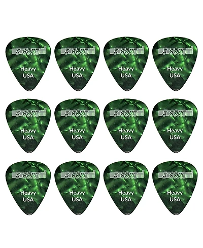 5 Core Guitar Picks 12 Piece 0.96mm Celluloid Heavy Gauge Pick for Acoustic Electric Bass Guitar Natural Feel Warm Tone Puas Para Guitarra