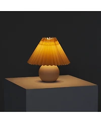 Brightech Serena 10" Ceramic Led Table Lamp with Pleated Shade