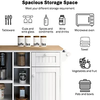 Streamdale Solid wood kitchen island cart with storage and wheels