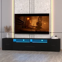 Streamdale Rgb Led Tv Stand with Storage and Remote Control