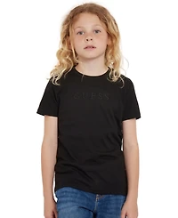 Guess Big Boys Short Sleeve Embroidered Logo T-shirt