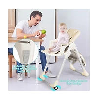 Slickblue Toddler 3-In-1 Convertible Baby High Chair