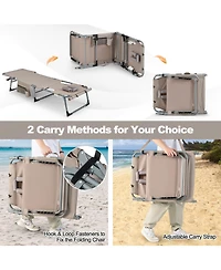 5-Position Outdoor Folding Chaise Lounge Chair