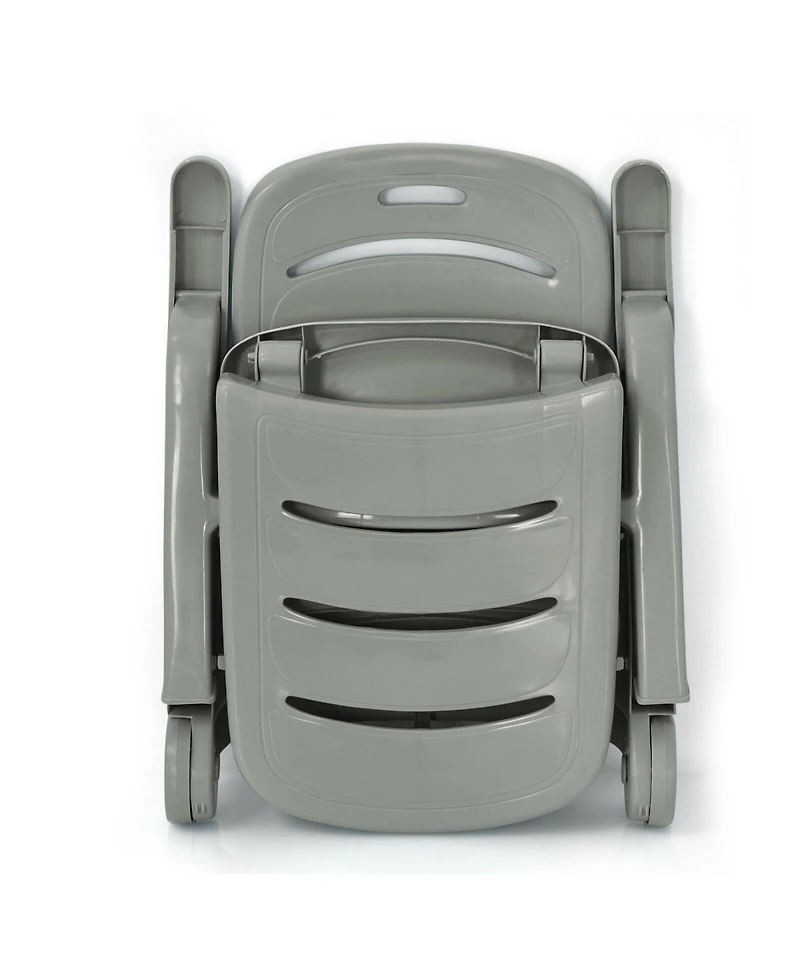 Slickblue 5 Position Adjustable Folding Lounger Chaise Chair on Wheels