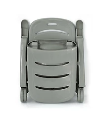 Slickblue 5 Position Adjustable Folding Lounger Chaise Chair on Wheels